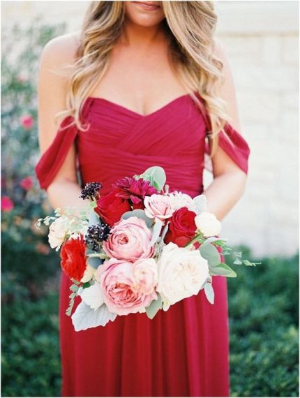 red bridesmaid
